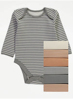 Load image into Gallery viewer, Stripey Long Sleeve Bodysuits 7 Pack