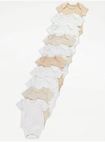Load image into Gallery viewer, Neutral Short Sleeve Bodysuits 10 Pack