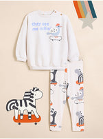 Load image into Gallery viewer, Little Angels Skating Pigeon Sweatshirt and Leggings Set