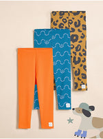 Load image into Gallery viewer, Little Angels Curious Crew Leopard Leggings 3 Pack