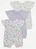 Load image into Gallery viewer, Floral Rompers 3 Pack