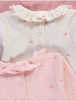 Load image into Gallery viewer, Pink Pointelle Bodysuits 3 Pack