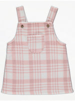 Load image into Gallery viewer, Pink Check Pinafore Dress Bodysuit and Tights