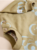 Load image into Gallery viewer, Little Angels Khaki Happy Crew All In One
