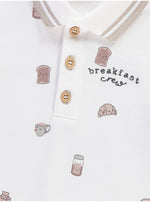 Load image into Gallery viewer, White Breakfast Crew Polo All In One
