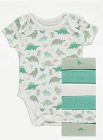 Load image into Gallery viewer, Dinosaur Short Sleeve Bodysuits 7 Pack
