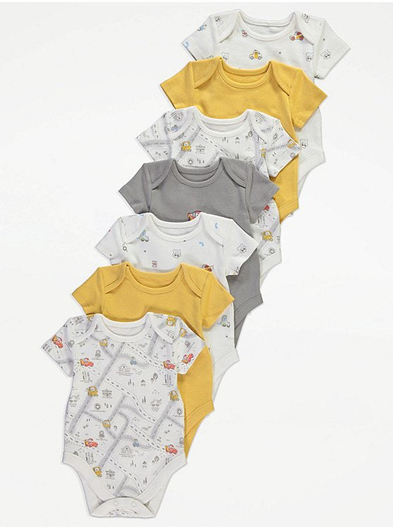 Disney Cars Bodysuits 7 Pack