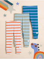 Load image into Gallery viewer, Little Angels Striped Ribbed Leggings 3 Pack
