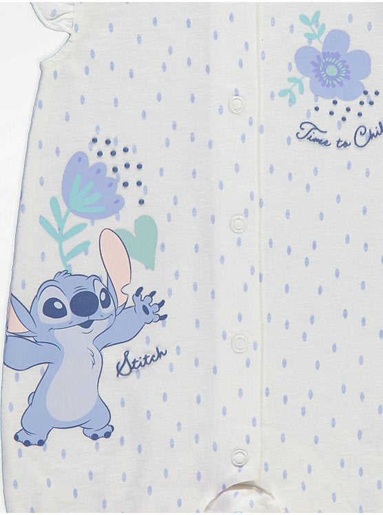 Disney Stitch Character Frill Trim Rompers 2 Pack
