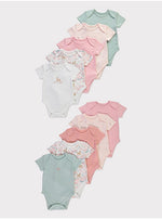 Load image into Gallery viewer, Floral Deer Short Sleeve Bodysuits 10 Pack

