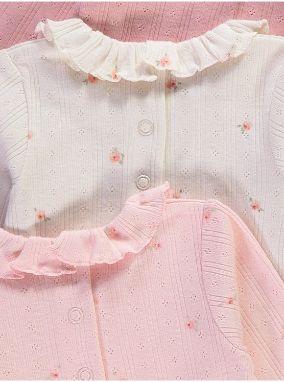 Pink Pointelle Bodysuits 3 Pack