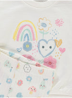 Load image into Gallery viewer, Cream Rainbow Sweatshirt and Flared Trousers Outfit
